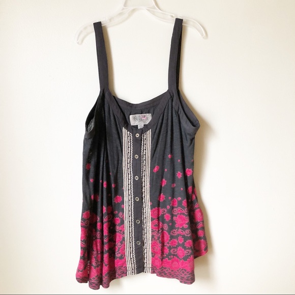 Ecote Tops - Ecote | Boho Embroidered Tank